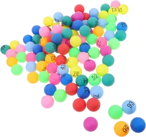 Accessories Plastic Bingo Party Decorations 100pcs Colorful Pong Balls for Game Party Numbered Balls Bingo luce specimen Game 