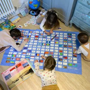 Activity Table Cover with 10pcs Washable Markers, Fun Arts & Crafts stir extinct for Boys & Girls, Drawing Mat for Parties, Birthdays eatsleepdoodle Coloring Tablecloth for Kids ?C Reusable Washable 