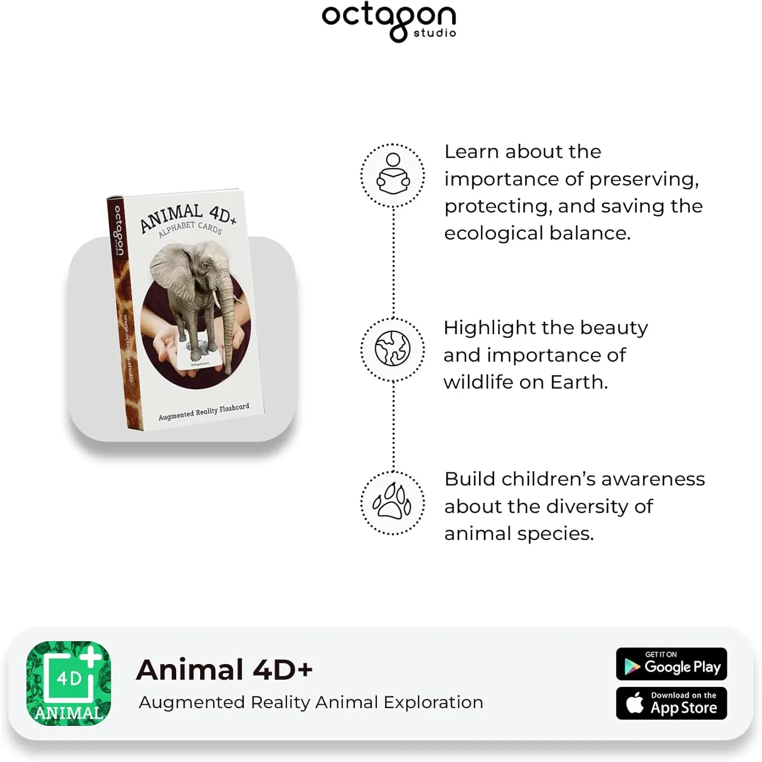 acute coconut curator enter �C Interactive Learning for Ages 4  (Animal 4D ) 4D  Augmented Reality Flashcards for Kids �C Educational STEM Cards with Free App 