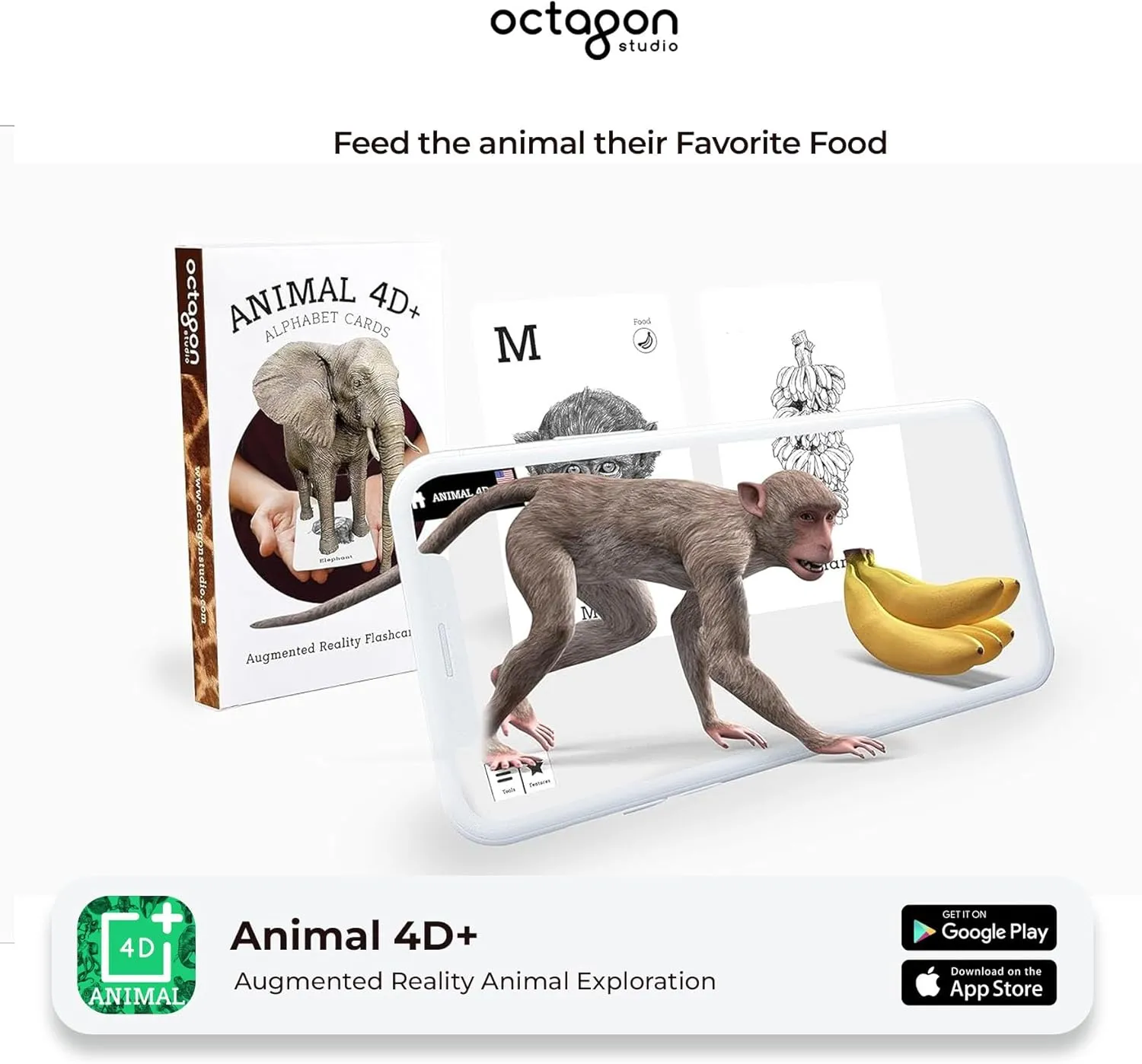 acute coconut curator enter �C Interactive Learning for Ages 4  (Animal 4D ) 4D  Augmented Reality Flashcards for Kids �C Educational STEM Cards with Free App 