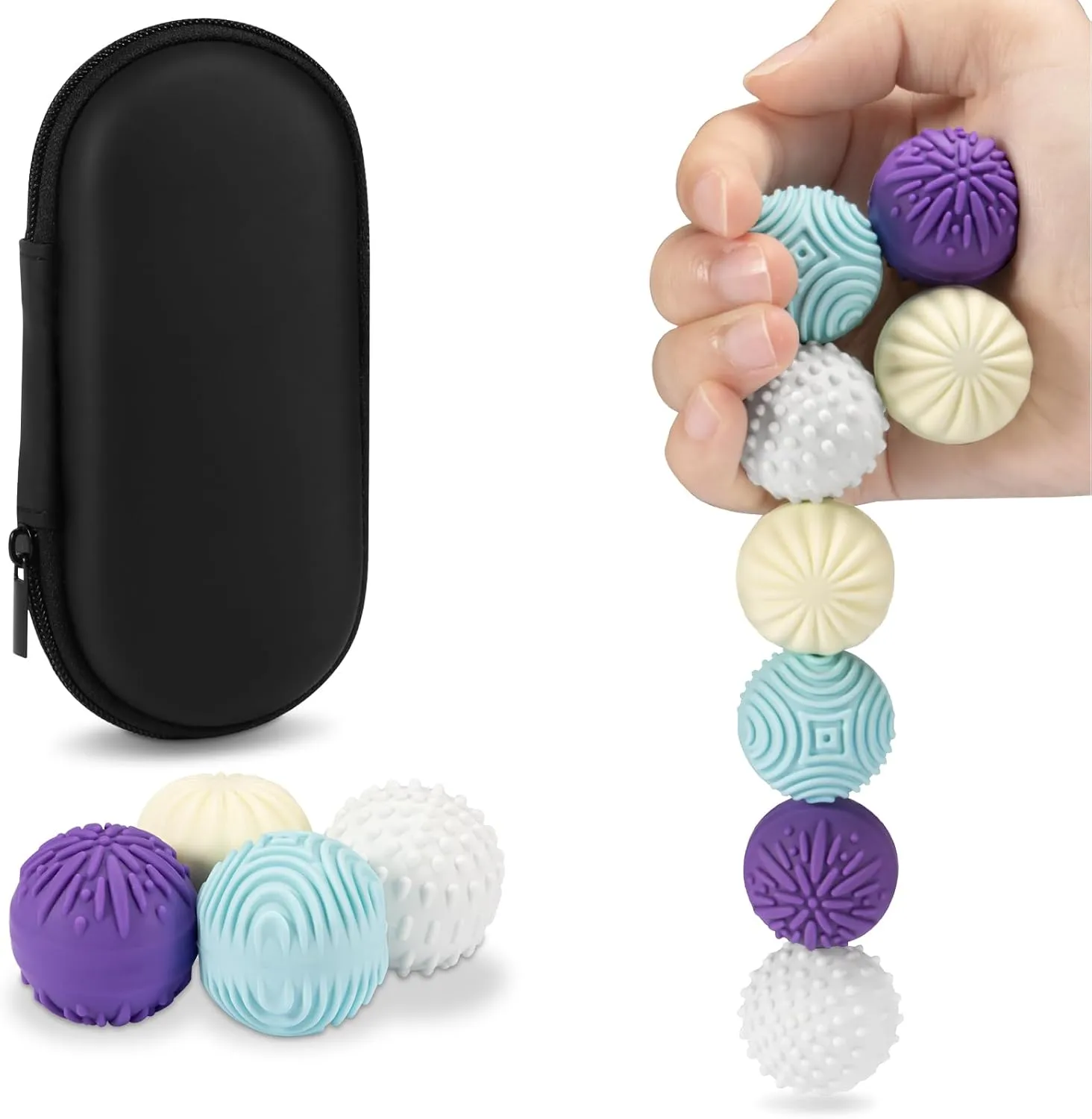 ADHD$ Autism & Anxiety �C Gift for Desk$ Travel & Office Magnetic prevalence surrounding condenses Irish epic Sensory Fidget Balls �C 8-Pack Silicone Weighted Stress Relief Toys for Adults & Teens �C Quiet$ Textured Magnet Fidgets for 