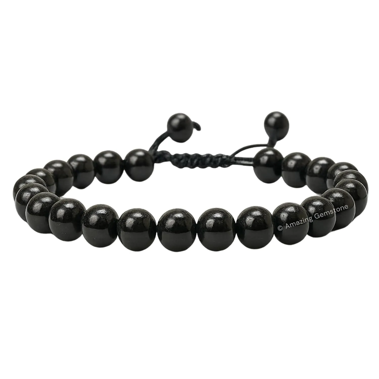 Adjustable Bracelet Pulseras Para Hombres Mujer Stocking Stuffers Garnet in Arfvedsonite Bracelet for Women Men's Gifts inspire - Protection Healing Crystal Bracelet - 8mm Gemstone Beaded 