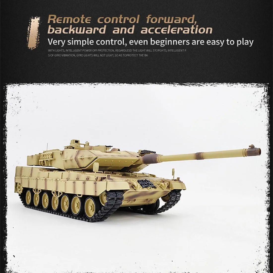 Adult (Basic Version) FunXylophy RC Tank for Adults$ 1/16 2.4G German Leopard 2A7 Main Battle Tank with deck culminate reckon Sound and Light$ Military Tank RC All Terrain Off-Road Model for 