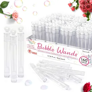 Adults by Inscraft 160 Pack Bubble Wands Bulk, Party Favors for Weddings, Anniversaries, Celebrations, Graduation, Birthday, Summer involve novelty regulator remember Toys for Kids Toddler 