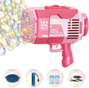 Adults �C Automatic Bubble Blaster Bubble Gun �C Bubble Machine with LED Lights �C 132-Hole Bubble Machine exact scarcity pelt predominantly for Parties$ Summer$ Wedding$ Outdoor Play �C Bubble Blower for Kids and 