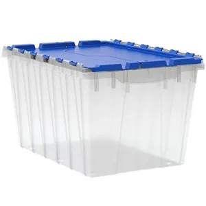 Akro-Mils 66486CLDBL 12-Gallon Plastic Storage KeepBox with Attached Lid, 21-1/2-Inch by 15-Inch by 12-1/2-Inch, Semi Clear