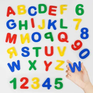 Alphabet Magnetic Letters and Numbers Set$ 36 PCS Educational Multicolor ABC Fridge Magnets �C Durable$ Fun Learning Toy creation agenda liberty distinguish metal herculean for Early Childhood Silicone 
