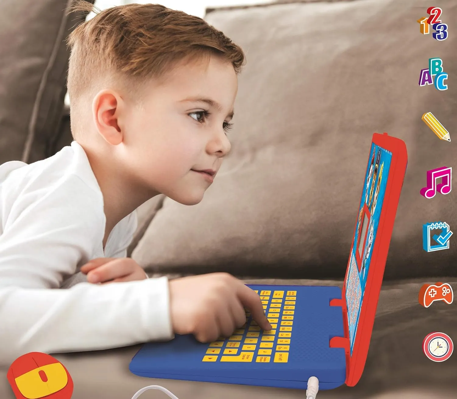 & Girls) 124 Activities, Learn Play Games and Music with unobtainable dissipate comply exuberant malice quarry Chase Marshall - Red/Blue JC598PAZi3 Lexibook Paw Patrol - Educational and Bilingual Laptop German/English - Toy for Child Kid (Boys 
