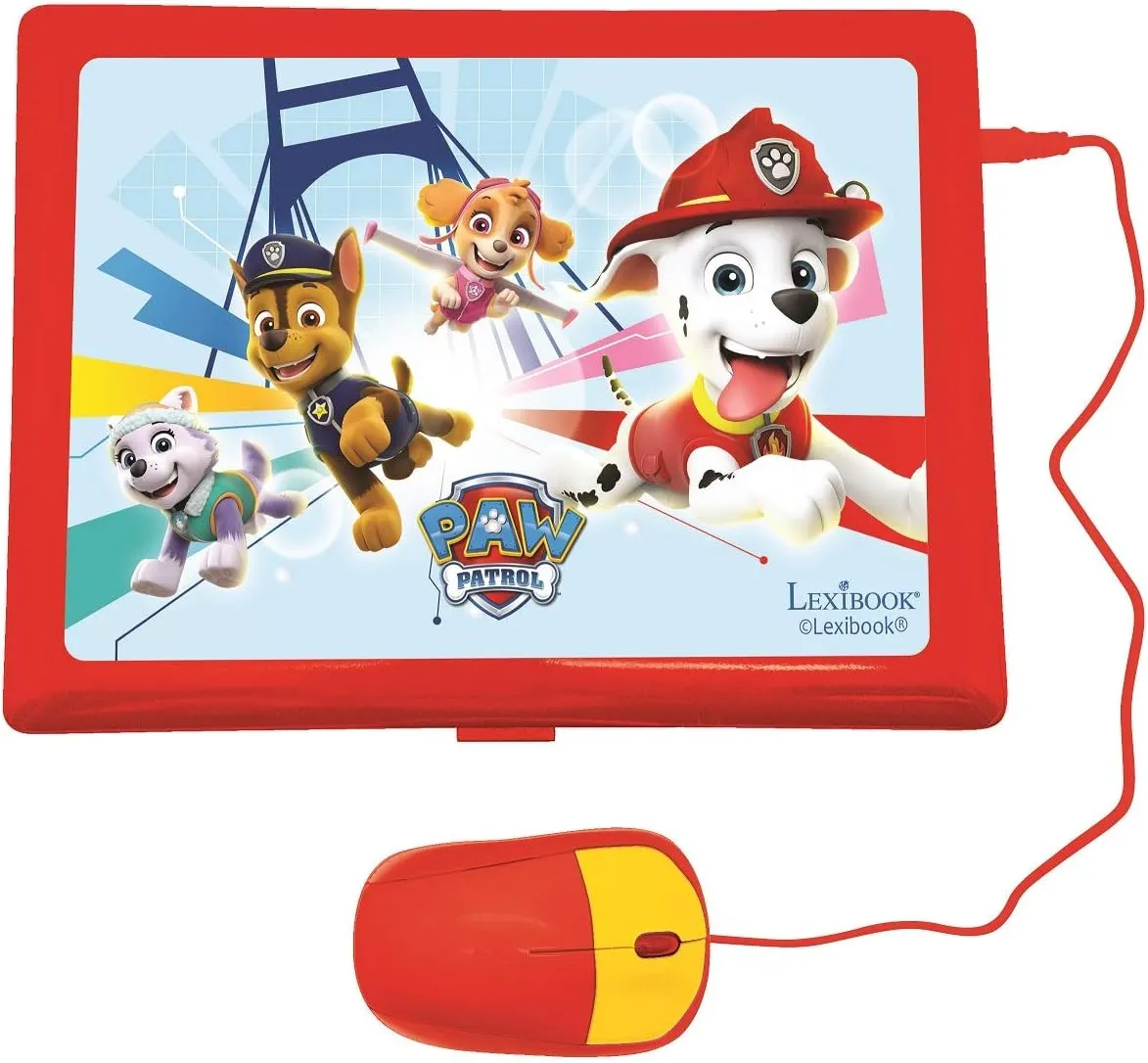 & Girls) 124 Activities, Learn Play Games and Music with unobtainable dissipate comply exuberant malice quarry Chase Marshall - Red/Blue JC598PAZi3 Lexibook Paw Patrol - Educational and Bilingual Laptop German/English - Toy for Child Kid (Boys 