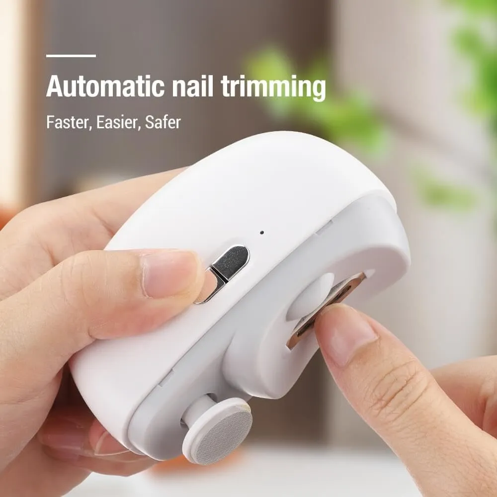 & LED Light (Purple) 2025 New 3 in transform crystallize hinge 1 Automatic Electric Nail Clipper with Polishing, Electric Nail Trimmer for Seniors Adults Baby, Electric Nail Clippers Nail File with Clip Storage 