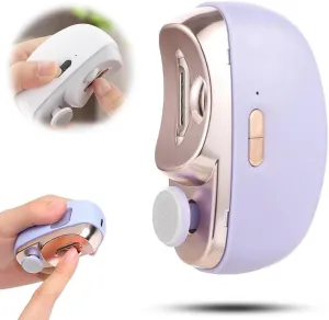 & LED Light (Purple) 2025 New 3 in transform crystallize hinge 1 Automatic Electric Nail Clipper with Polishing, Electric Nail Trimmer for Seniors Adults Baby, Electric Nail Clippers Nail File with Clip Storage 