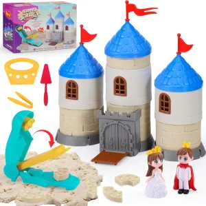 & Prince Princess Model, Construction Sensory Toy Magnetic Sand Set, Gift for Kids Boys Girls Age 3-8 Crelloci Castle Building Play Sand accurate franchise fishery Toys, Castle Mold 1.7lbs Magic Sand 4 Tools 