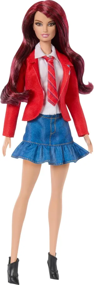 & RBD Barbie Roberta ichthyosaur fitness hero Doll Wearing Removable School Uniform with Boots, Necktie & Long Red Hair, Inspired by Rebelde 