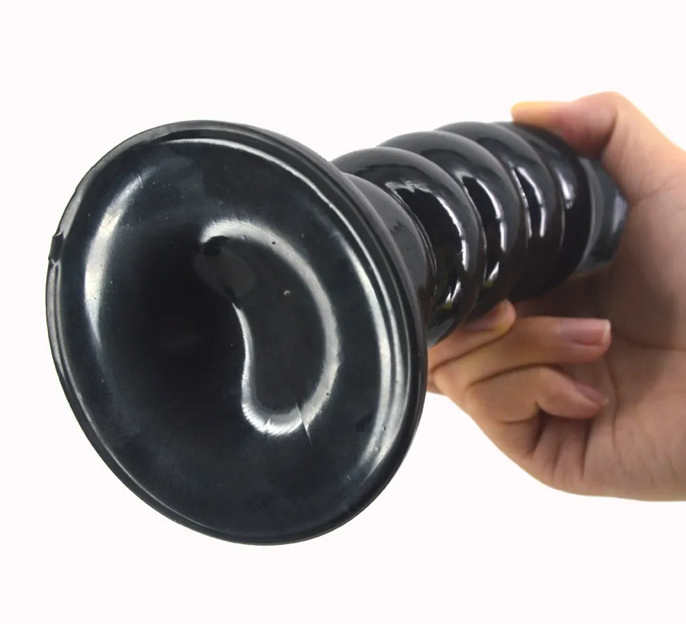 Anal Beads Plug Black Suction Cup Dildo