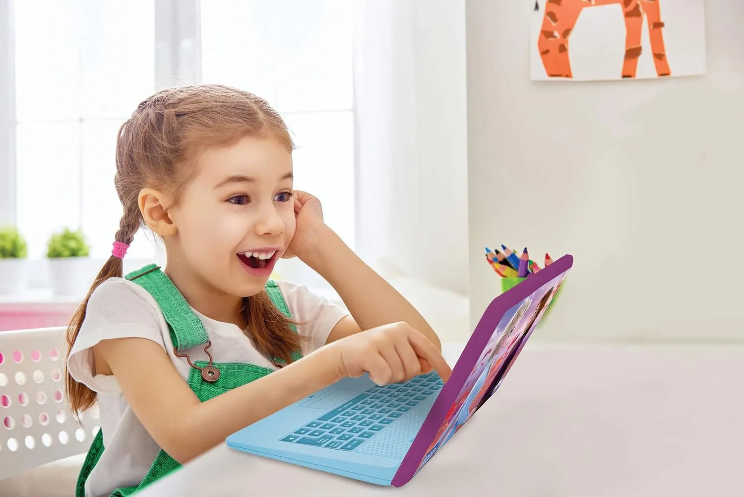 and Bilingual Laptop Arabic/English-Toy for Child Kid 124 Activities, Learn Play Games and Music with Frozen-Purple/Blue workforce Lexibook JC598FZi13 Educational 
