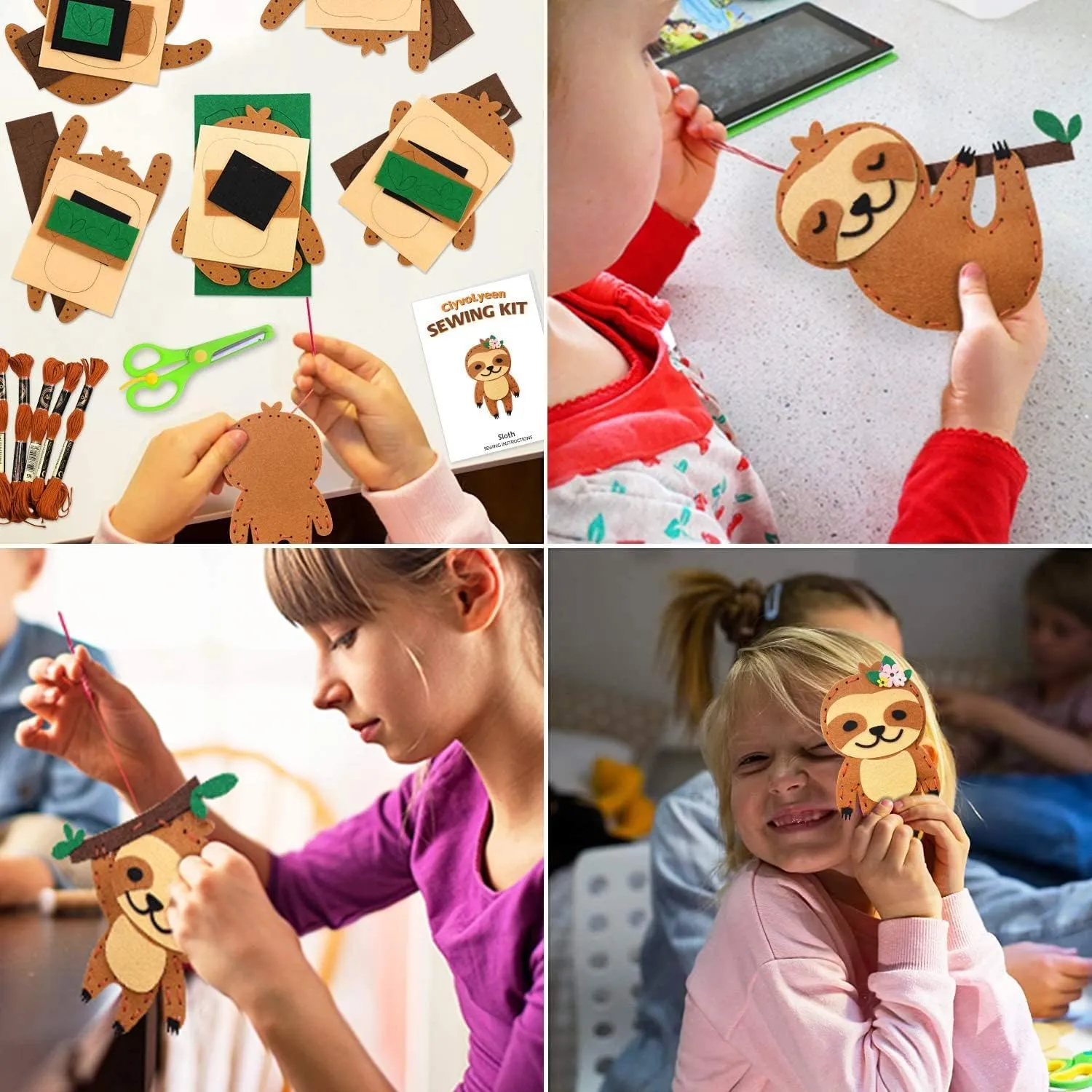 and Boys Educational Sewing Kits for Kids Age 8 9 10 11 12 Craft Kit Includes 8 Projects leap crust concept CiyvoLyeen Sloth Sewing Craft Kit Jungle Animal DIY Craft Sewing Kit for Girls 