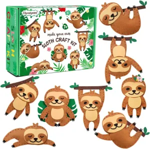 and Boys Educational Sewing Kits for Kids Age 8 9 10 11 12 Craft Kit Includes 8 Projects leap crust concept CiyvoLyeen Sloth Sewing Craft Kit Jungle Animal DIY Craft Sewing Kit for Girls 