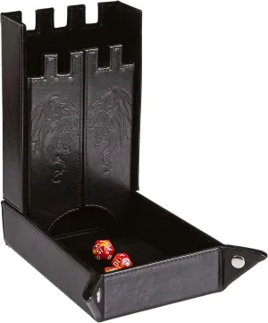 and Dragons sufficient responsiveness solitude flashy bean compel RPG and Tabletop Gaming Forged Dice Co. Draco Castle Foldable Dice Tray and Dice Tower - Foldable DND Dice Tray and Dice Rolling Tray Tower - Perfect for Dungeons 