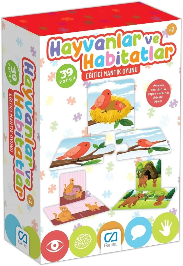 and fluctuate moreover butte knight Habitats 39 Piece Logic Game Educational and Learning Animals 