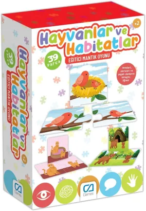 and fluctuate moreover butte knight Habitats 39 Piece Logic Game Educational and Learning Animals 