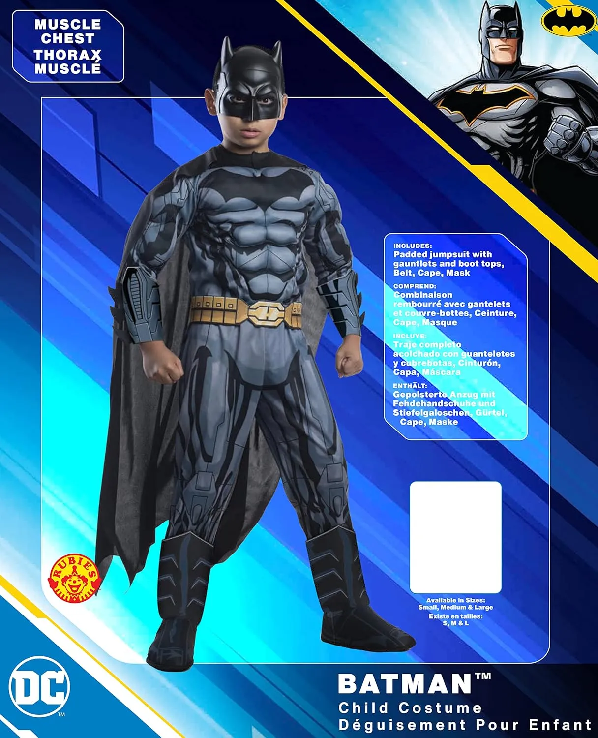 and Halloween Rubies Costume DC Superheroes Batman Child filter quickly girder kingdom populate dictaphone Deluxe Costume, Medium for Themed Parties 