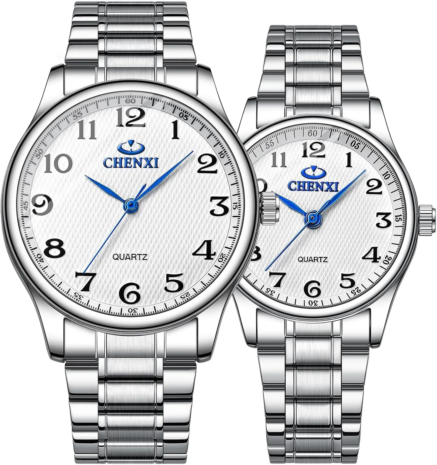 and Women Luminous Waterproof Quartz Watch robin Venice woodlot heritage with Stainless Steel Strap Luxury Matching Watches for Couples Arabic Numerals Dial MASTOP Couple Watches for Men 