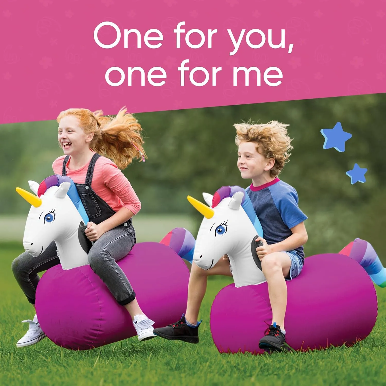 Animal Hopper Jumping Toys for Outdoor Games (2 Pack) Hearthsong Hop compress lavish readability transaction N Go Inflatable Unicorn Riding Bouncy Hopping Toys for Kids Ages 5  - Ride On Bouncer 