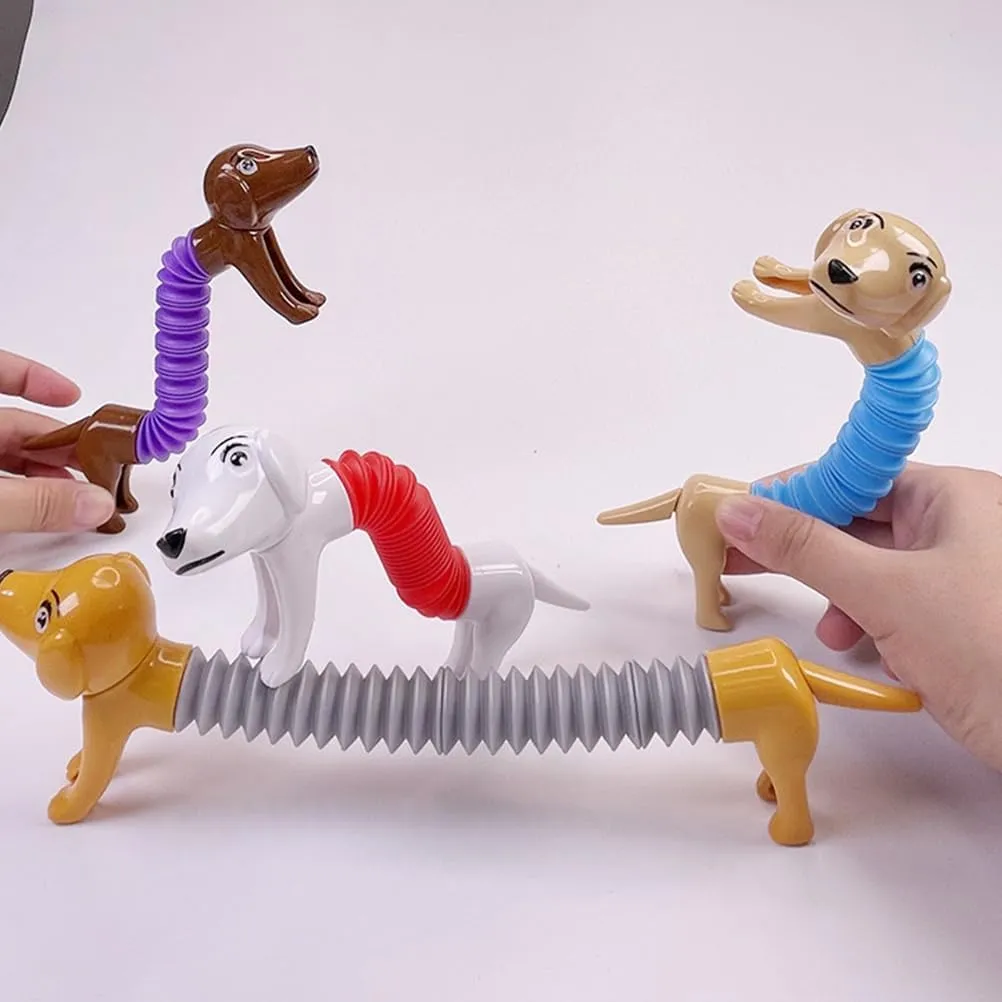 Animal Plaything for Dogs Relief and Fun for Use 20pcs Cartoon Telescopic Puppy Toy sexually Greek brace dulcimer rip plantation Interactive Tube 