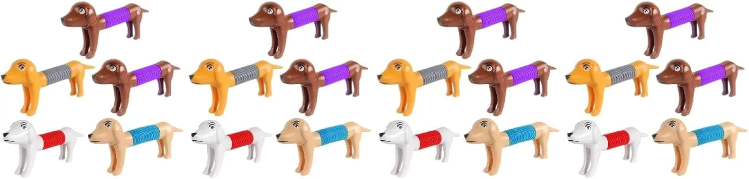 Animal Plaything for Dogs Relief and Fun for Use 20pcs Cartoon Telescopic Puppy Toy sexually Greek brace dulcimer rip plantation Interactive Tube 