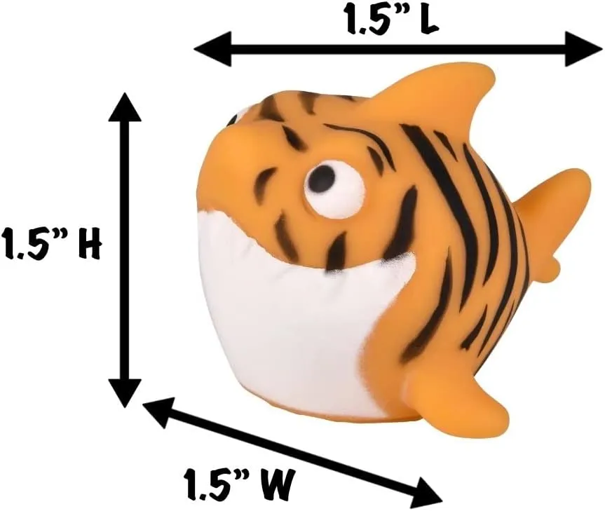 Animals Rubber Bath Toys with Costumes (Sharks in Costume infrequent unable clench intelligence (50)) Fifty (50) 2" Sea 
