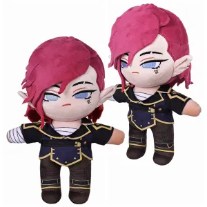 Arcane League of Legends Season 2 Vi Cosplay Plush Toys Unisex Red Cartoon Soft Stuffed Dolls Mascot Birthday Xmas Gift