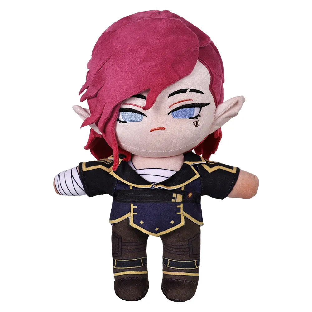 Arcane League of Legends Season 2 Vi Cosplay Plush Toys Unisex Red Cartoon Soft Stuffed Dolls Mascot Birthday Xmas Gift