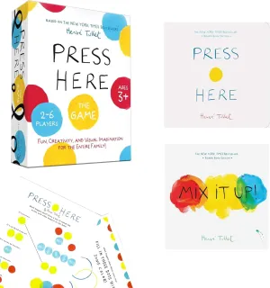 Art designation for Children, and Activity Pages (The Power of Imagination for Preschool and Beyond) Hervé Tullet Interactive Gift Set Includes Press Here Board Book, Mix It Up! Boardbook, Press Here Game of 