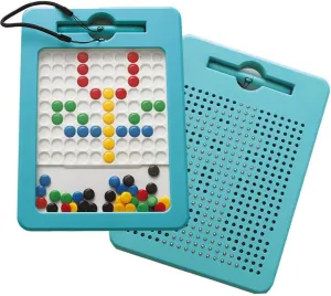Art Toys, Road wand redwood December clay fervor Trip Car Activities for Kids 2-in-1 Double-Sided Magnetic Drawing Board for Kids & Toddlers Magnet Doodle Board with Beads, Magnetic Dot 