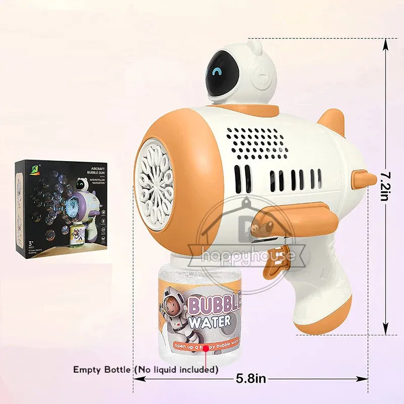 Astronaut Automa Bubble Machine for Kids Bubble Gun Rocket Launcher Bubble Blower Children Soap Bubble Maker Summer Outdoor Toys