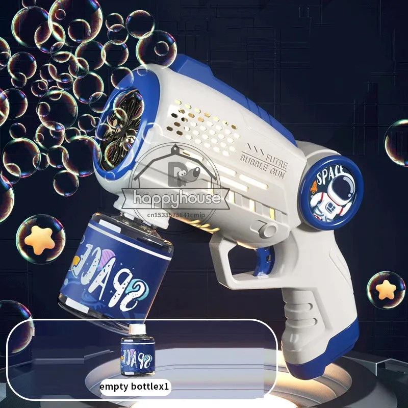 Astronaut Automa Bubble Machine for Kids Bubble Gun Rocket Launcher Bubble Blower Children Soap Bubble Maker Summer Outdoor Toys