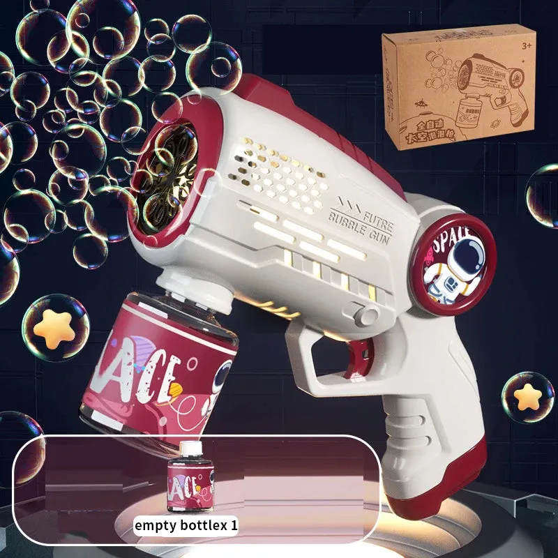 Astronaut Automa Bubble Machine for Kids Bubble Gun Rocket Launcher Bubble Blower Children Soap Bubble Maker Summer Outdoor Toys