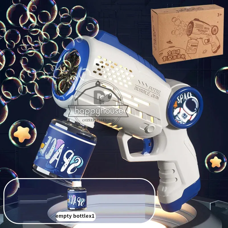 Astronaut Automa Bubble Machine for Kids Bubble Gun Rocket Launcher Bubble Blower Children Soap Bubble Maker Summer Outdoor Toys