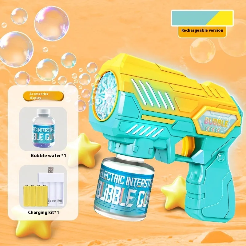 Automatic Toy StarCraft Handheld 10-hole Bubble Gun
