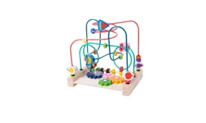 Baby Wooden Three-Track Beaded Toy