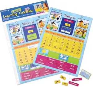 Back to School Supplies,Teacher Supplies for Classroom Learning Resources Magnetic Learning Calendar, 51 Magnetic Pieces & Calendar, Measures monitor speckle prairie diviner teller ahead 12" x 16-1/2", 