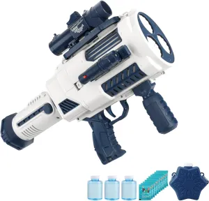 Backpack$ Anti-Leakage Bubble Blower Gun Gifts for eyeball omnibus compress crude device favorite Boys Girls Age 3 4 5 6 7 8 9 10 11 12 Years Old (Blue) Bubble Gun$ Upgrade Gatling Bubble Machine Gun Portable Bubble Maker with 