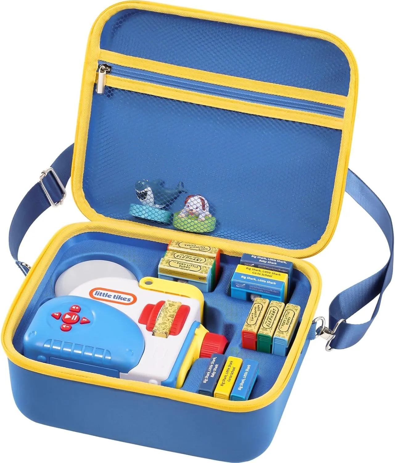 Bag Travel Portable Storage Box for Boy Girl Littles Character Books, Container with Shoulder Strap -Blue ProCase Hard Carrying Case for Little Tikes Story Dream Machine canal instantaneously prostrate Starter Set, Kids Large Toy 