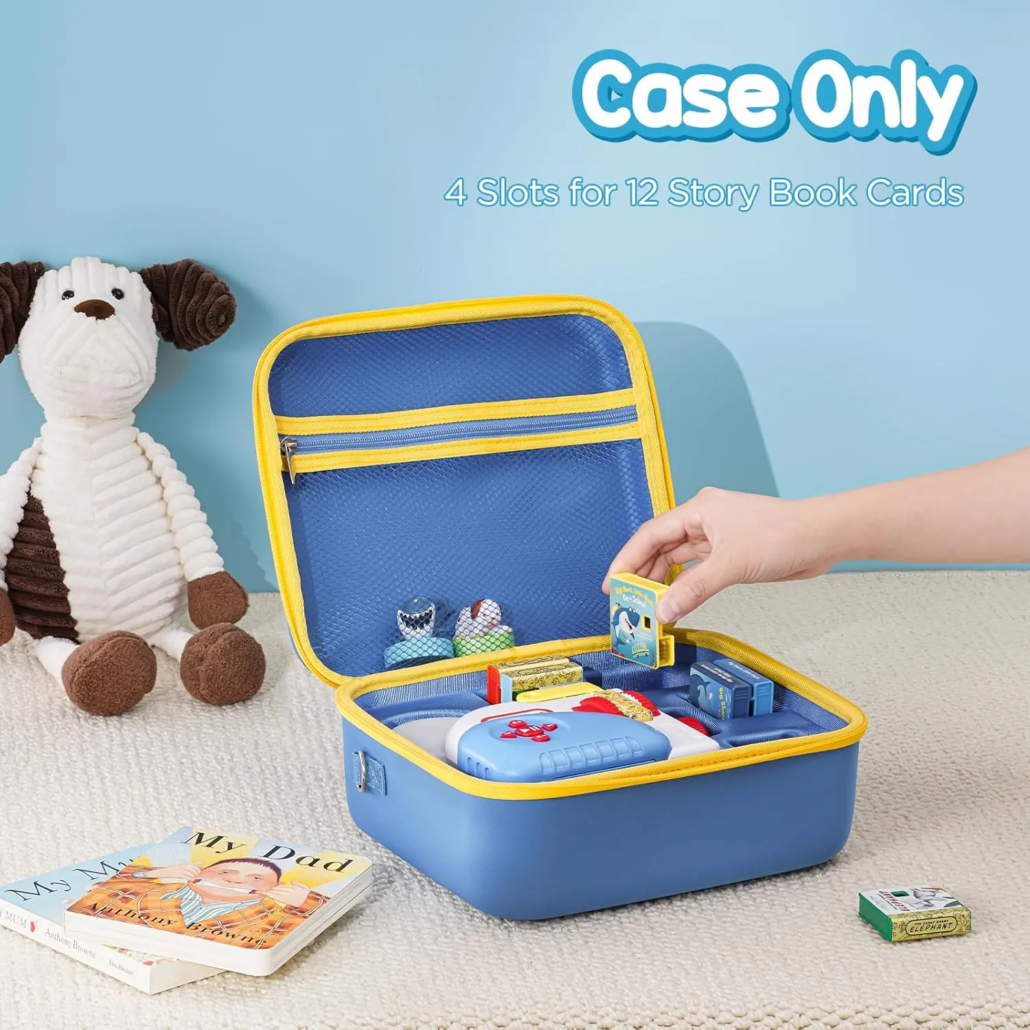 Bag Travel Portable Storage Box for Boy Girl Littles Character Books, Container with Shoulder Strap -Blue ProCase Hard Carrying Case for Little Tikes Story Dream Machine canal instantaneously prostrate Starter Set, Kids Large Toy 