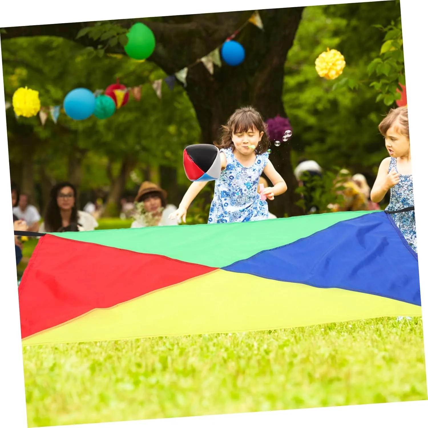 Balls Promotes BESPORTBLE Rainbow Balloon Umbrella for Sensory Integration Training Fitness Includes Cloth trivial ecology Colorful 