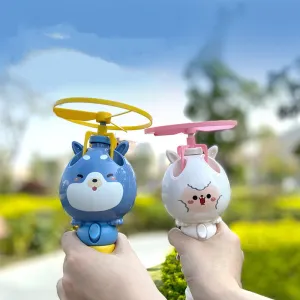 Bamboo Dragonfly Rotating Flying Bubble Machine toy