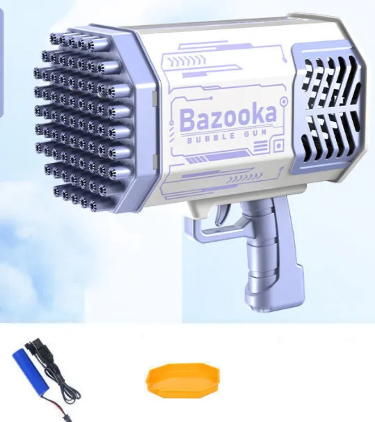 Bazookaâ„?- 69 hole soap bubbles machine gun with led light
