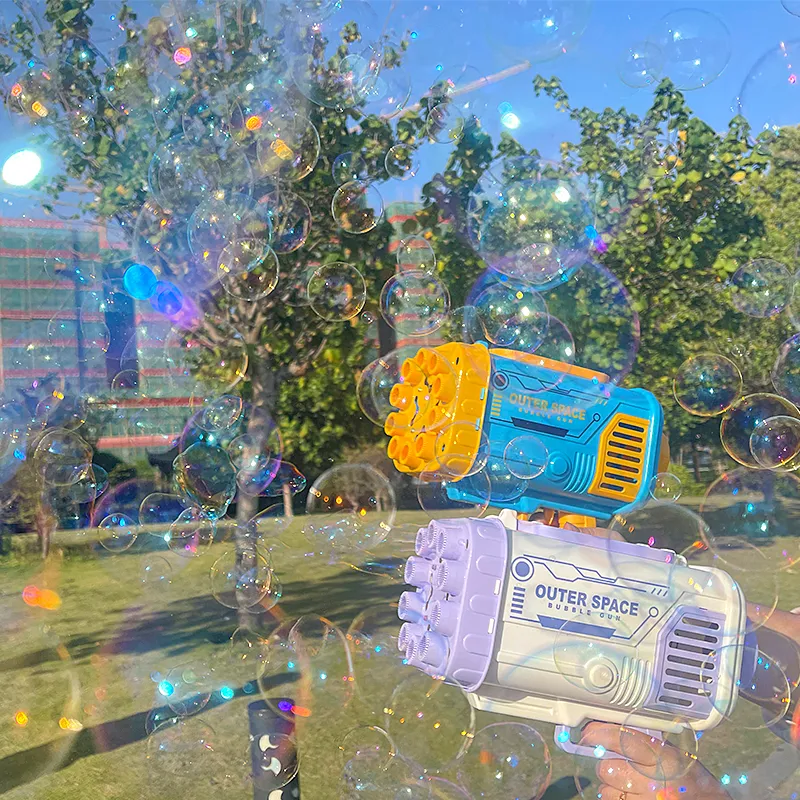 Bazookaâ„?- 69 hole soap bubbles machine gun with led light