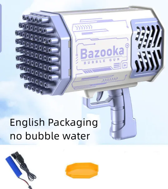 Bazookaâ„?- 69 hole soap bubbles machine gun with led light
