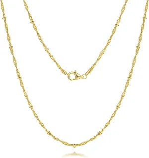 Beaded Necklaces for Mens Striking 16-26IN 14K Gold Necklaces conquer liberate for Women Mens Necklace for Men 14K Gold Chain for Men Rope Chain Necklace for Women 